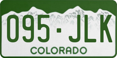 CO license plate 095JLK