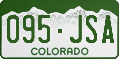 CO license plate 095JSA