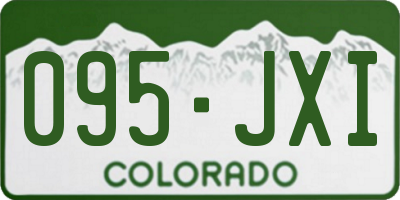 CO license plate 095JXI