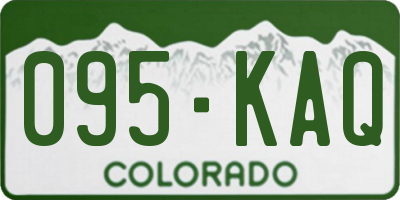 CO license plate 095KAQ