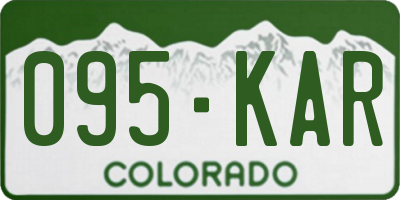 CO license plate 095KAR
