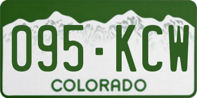CO license plate 095KCW