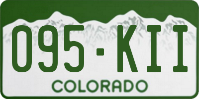 CO license plate 095KII