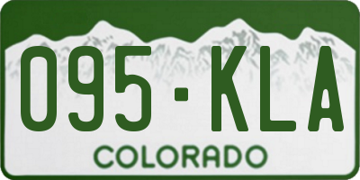 CO license plate 095KLA