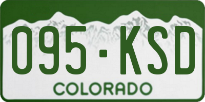 CO license plate 095KSD