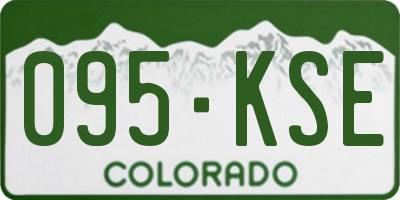 CO license plate 095KSE