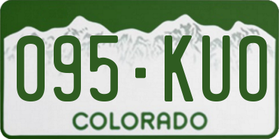CO license plate 095KUO