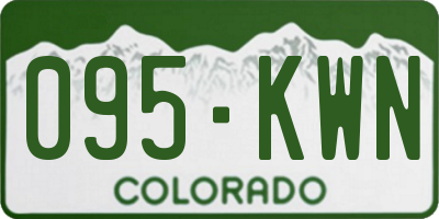 CO license plate 095KWN