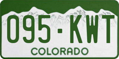 CO license plate 095KWT