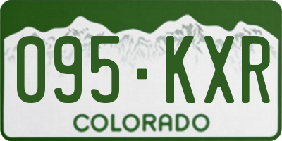 CO license plate 095KXR
