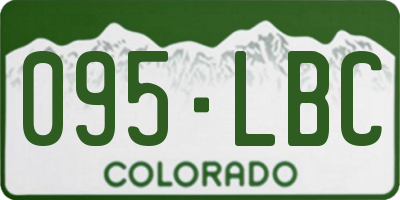 CO license plate 095LBC