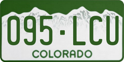 CO license plate 095LCU