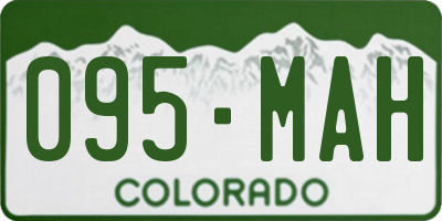 CO license plate 095MAH