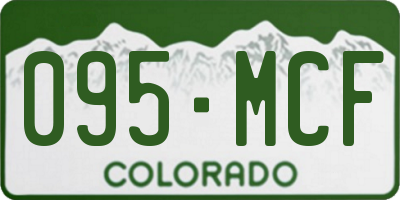 CO license plate 095MCF