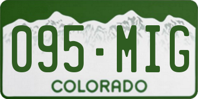 CO license plate 095MIG
