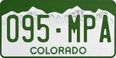 CO license plate 095MPA