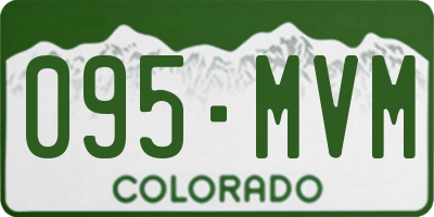 CO license plate 095MVM