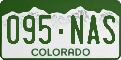 CO license plate 095NAS