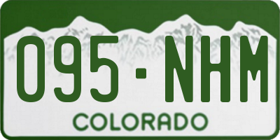 CO license plate 095NHM
