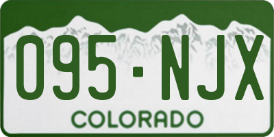 CO license plate 095NJX