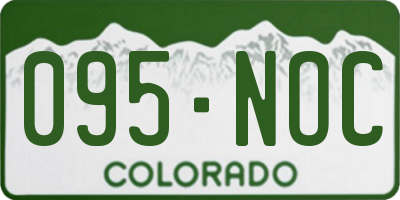 CO license plate 095NOC