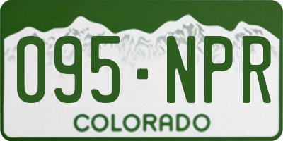 CO license plate 095NPR