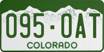 CO license plate 095OAT