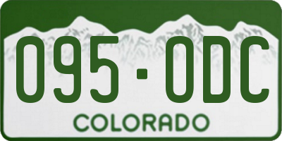 CO license plate 095ODC