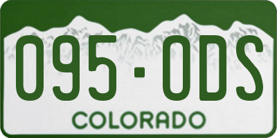 CO license plate 095ODS