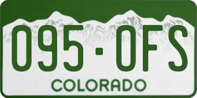 CO license plate 095OFS