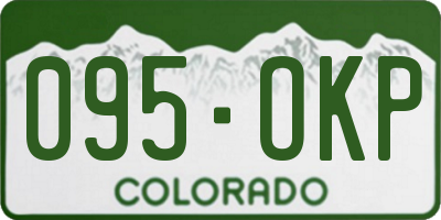 CO license plate 095OKP