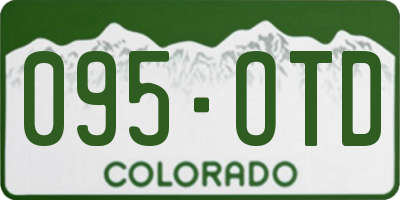 CO license plate 095OTD