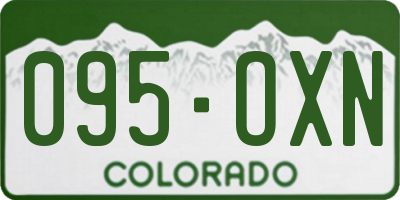 CO license plate 095OXN
