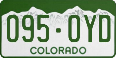 CO license plate 095OYD