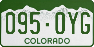 CO license plate 095OYG