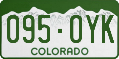 CO license plate 095OYK