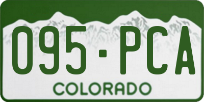 CO license plate 095PCA