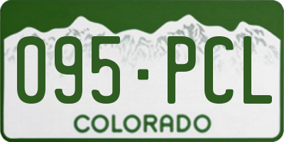 CO license plate 095PCL
