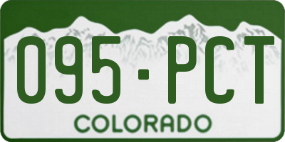 CO license plate 095PCT