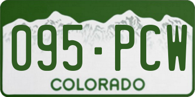 CO license plate 095PCW