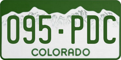 CO license plate 095PDC
