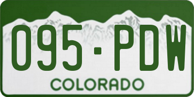 CO license plate 095PDW