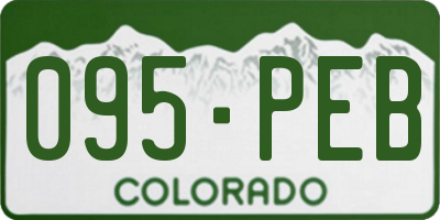 CO license plate 095PEB