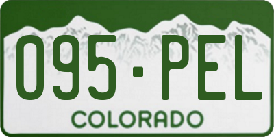 CO license plate 095PEL