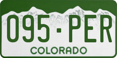 CO license plate 095PER