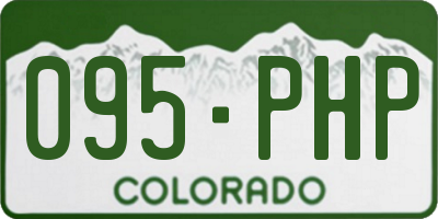 CO license plate 095PHP