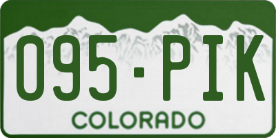 CO license plate 095PIK