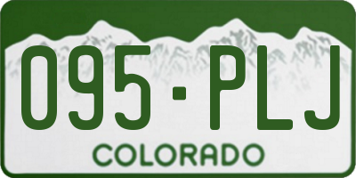 CO license plate 095PLJ
