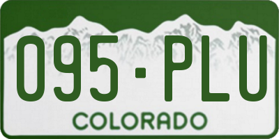 CO license plate 095PLU