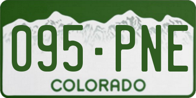 CO license plate 095PNE